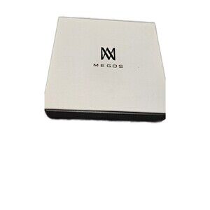 Megos Silver Tone Double Curb Chain Necklace Bar Pendant 24 in New in Box